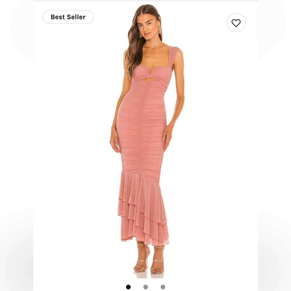 Michael Costello x Revolve Hilary Dress, size medium, blush pink